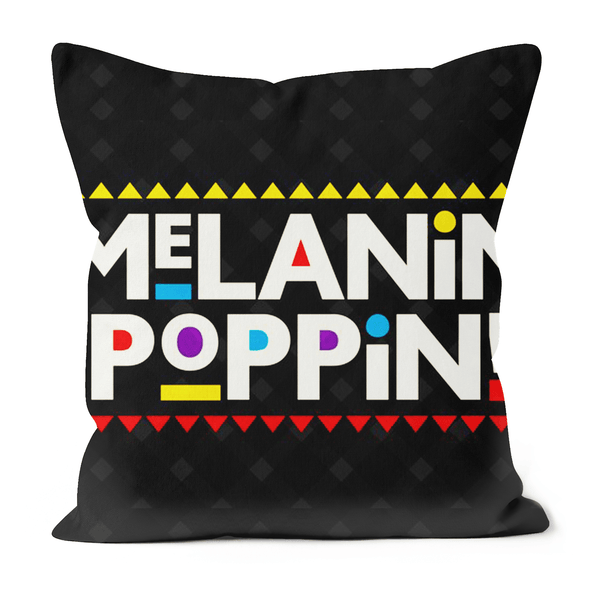 Melanin Poppin Black Excellence Faux Suede Cushions by Superfast POD - Coco Ako