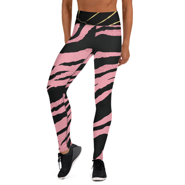 Yoga Leggings Pink Zebra - Coco Ako
