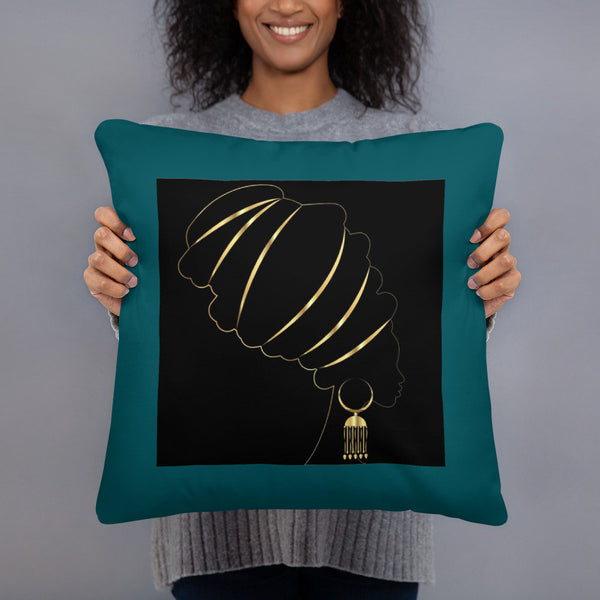 Black Queen Blue Decor Pillow For Home and Office Decor - Coco Ako