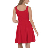 Red Queen Skater Dress For Women, Girls - Coco Ako