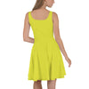 Black Queen Lime Green Skater Dress - Coco Ako