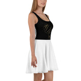 Queen Black and White Skater Dress - Coco Ako