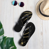 Queen Black and Gold Slippers for Beach, Pool, Travel - Coco Ako