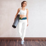 Ankara Designed Waist Yoga Leggings with four-way stretch - Coco Ako