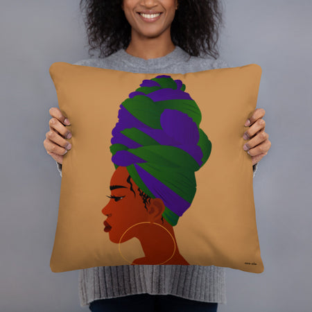Black Girl Head Wrap Art on Canvas for Living room, Office, Study, Bedroom