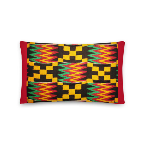 African Print Kente Red Décor Color Pillow for Living, Home and Outdoor - Coco Ako