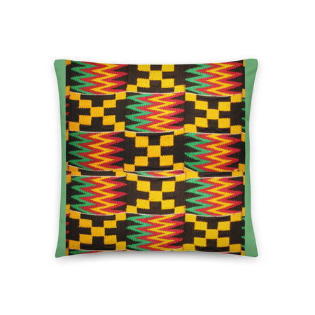 African Print Kente Red Décor Color Pillow for Living, Home and Outdoor