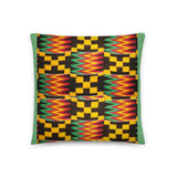 African Print Kente Teal Décor Pillow for Living, Home and Outdoor - Coco Ako