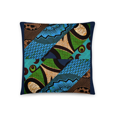 African Print Kente Décor Reversible Color Pillow for Living, Home and Outdoor
