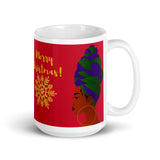 Christmas Gift Coffee and Tea Ceramic Mug with black Queen, Dish washer, Microwave Safe, 11 ounce, 15 ounce - Coco Ako