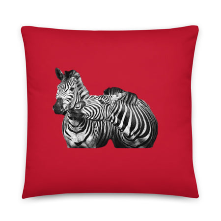 African Print Kente Red Décor Color Pillow for Living, Home and Outdoor