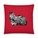 African Zebra Red Décor Pillow for Living, Home and Outdoor - Coco Ako